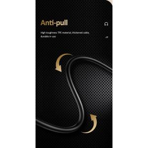 USAMS earphones με μικρόφωνο US-SJ482, Type-C, 10mm, 1.2m, μαύρα | Αξεσουάρ κινητών | elabstore.gr
