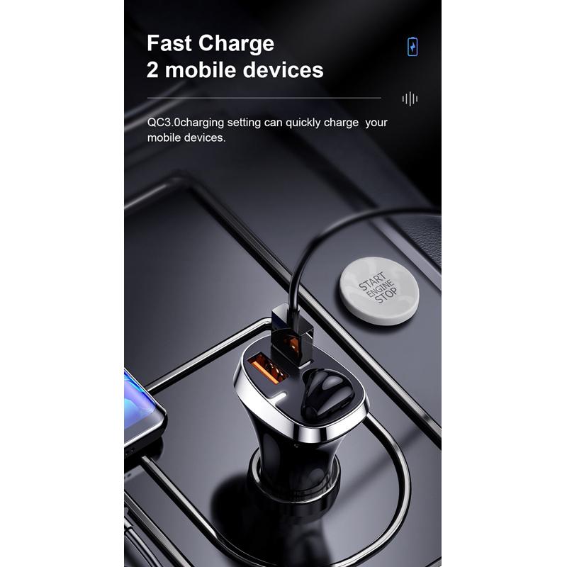 JOYROOM φορτιστής αυτοκινήτου με earphone JR-CP2, 2x USB, 28W, μαύρος | eLabstore.gr JOYROOM φορτιστής αυτοκινήτου με earphone JR-CP2, 2x USB, 28W, μαύρος | Αξεσουάρ κινητών | elabstore.gr
