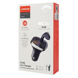 JOYROOM φορτιστής αυτοκινήτου με earphone JR-CP2, 2x USB, 28W, μαύρος | eLabstore.gr JOYROOM φορτιστής αυτοκινήτου με earphone JR-CP2, 2x USB, 28W, μαύρος | Αξεσουάρ κινητών | elabstore.gr