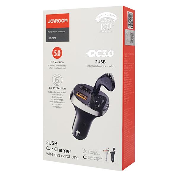 JOYROOM φορτιστής αυτοκινήτου με earphone JR-CP2, 2x USB, 28W, μαύρος | eLabstore.gr JOYROOM φορτιστής αυτοκινήτου με earphone JR-CP2, 2x USB, 28W, μαύρος | Αξεσουάρ κινητών | elabstore.gr