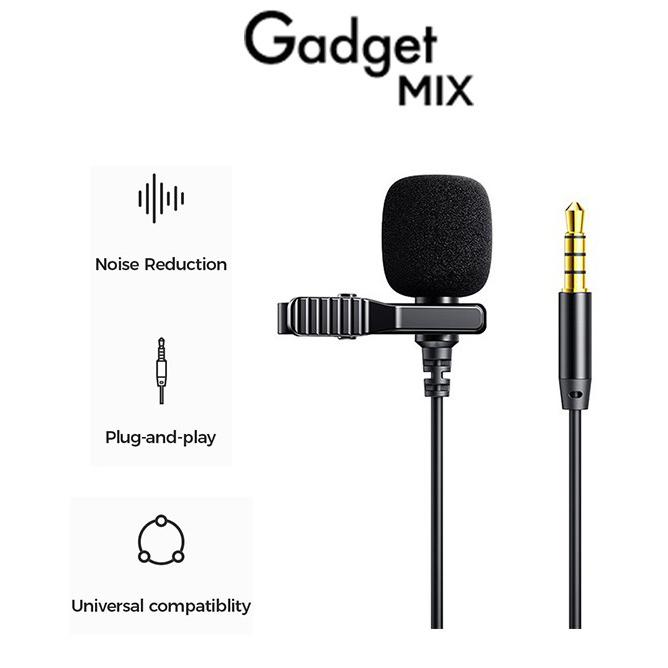 JOYROOM καλώδιο 3.5mm με ενσωματωμένο clip-on μικρόφωνο JR-LM1 2m, μαύρο | eLabstore.gr JOYROOM καλώδιο 3.5mm με ενσωματωμένο clip-on μικρόφωνο JR-LM1 2m, μαύρο | Συνοδευτικά PC | elabstore.gr