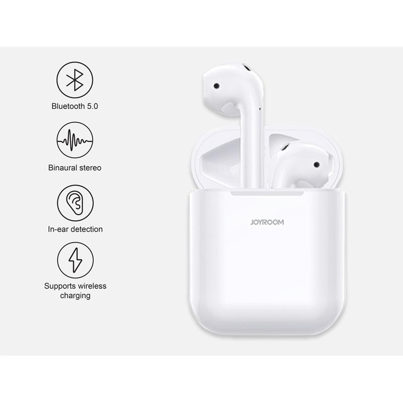 JOYROOM earphones με θήκη φόρτισης JR-T03S, true wireless, λευκά | eLabstore.gr JOYROOM earphones με θήκη φόρτισης JR-T03S, true wireless, λευκά | Αξεσουάρ κινητών | elabstore.gr