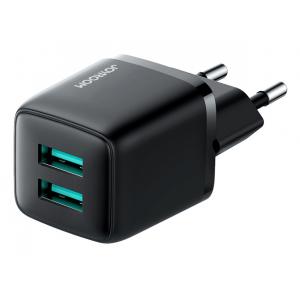 JOYROOM φορτιστής τοίχου L-2A121, 2x USB, 2.4A, μαύρος | Αξεσουάρ κινητών | elabstore.gr
