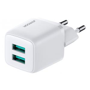 JOYROOM φορτιστής τοίχου L-2A121, 2x USB, 2.4A, λευκός | Αξεσουάρ κινητών | elabstore.gr