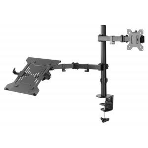 BRATECK βάση γραφείου LDT12-C1M2KN, για οθόνη 13"-32", 8kg, θέση laptop | Αναλώσιμα - Είδη Γραφείου | elabstore.gr