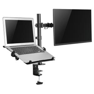 BRATECK βάση γραφείου LDT12-C1M2KN, για οθόνη 13"-32", 8kg, θέση laptop | Αναλώσιμα - Είδη Γραφείου | elabstore.gr