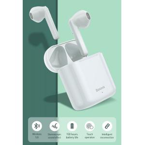 BASEUS earphones ENCOK W09, true wireless, με θήκη φόρτισης, λευκά | eLabstore.gr BASEUS earphones ENCOK W09, true wireless, με θήκη φόρτισης, λευκά | Αξεσουάρ κινητών | elabstore.gr