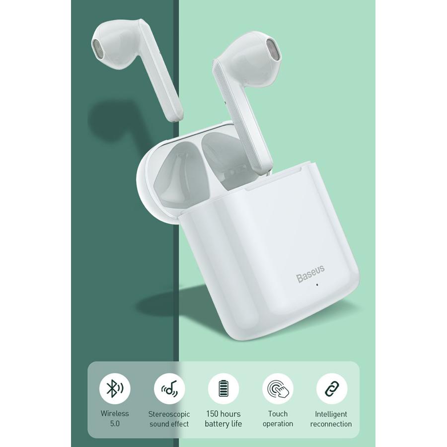 BASEUS earphones ENCOK W09, true wireless, με θήκη φόρτισης, λευκά | eLabstore.gr BASEUS earphones ENCOK W09, true wireless, με θήκη φόρτισης, λευκά | Αξεσουάρ κινητών | elabstore.gr