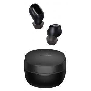 BASEUS earphones ENCOK WM01, true wireless, με θήκη φόρτισης, μαύρα | Αξεσουάρ κινητών | elabstore.gr