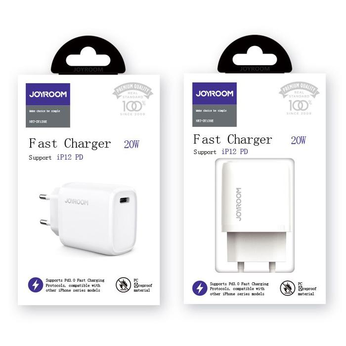 JOYROOM φορτιστής τοίχου NRT-DY139E, USB Type-C, 20W, PD 3.0, λευκός | eLabstore.gr JOYROOM φορτιστής τοίχου NRT-DY139E, USB Type-C, 20W, PD 3.0, λευκός | Αξεσουάρ κινητών | elabstore.gr