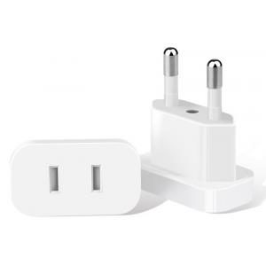 POWERTECH αντάπτορας πρίζας US σε EU PT-927, με ασφάλεια, 4.8mm, λευκός | Τροφοδοσία Ρεύματος | elabstore.gr
