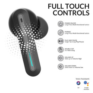 HIFUTURE earphones Radge με θήκη φόρτισης, true wireless, μαύρα | Αξεσουάρ κινητών | elabstore.gr