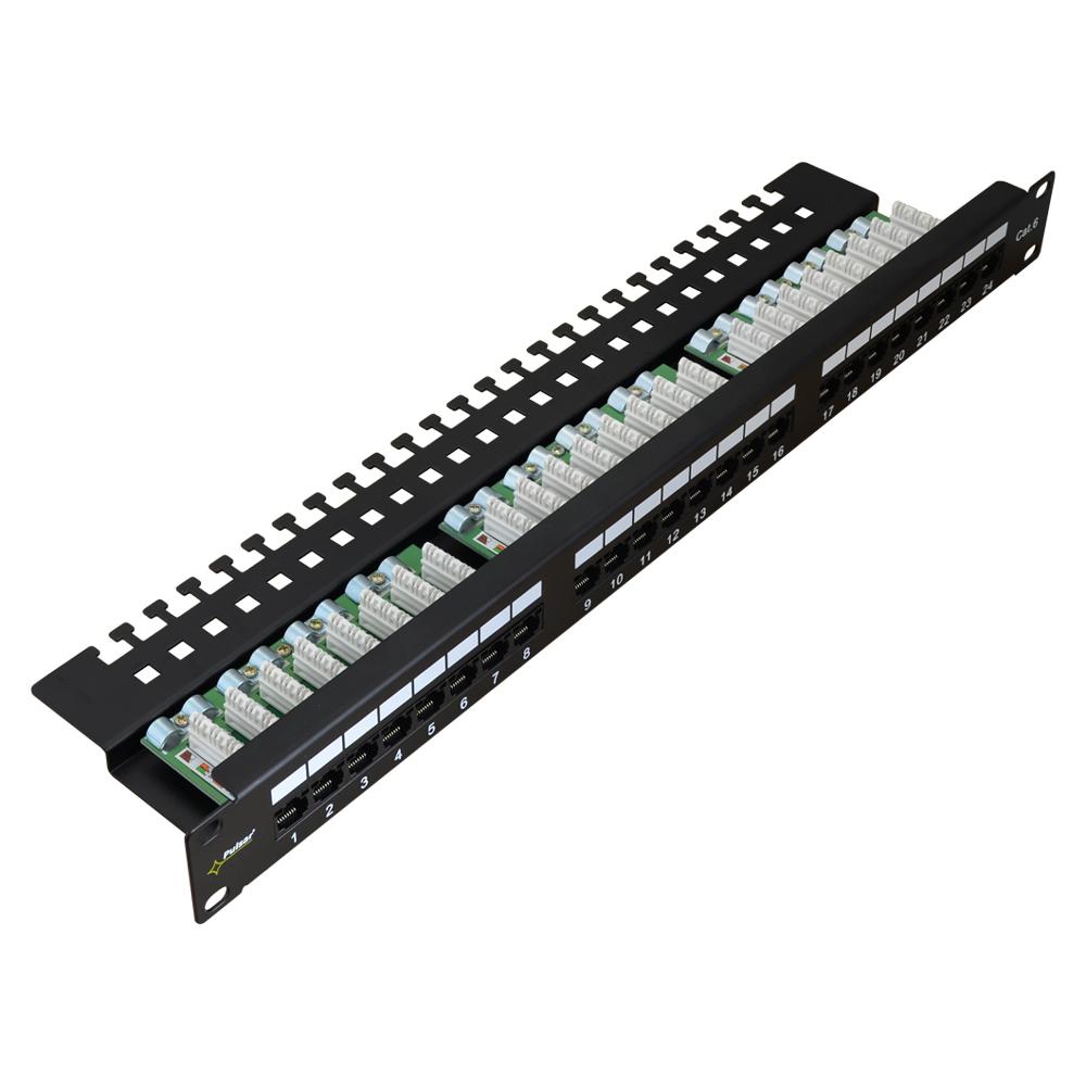 PULSAR patch panel για rack RP-U24V6, 24-port, UTP Cat 6, 1U | eLabstore.gr PULSAR patch panel για rack RP-U24V6, 24-port, UTP Cat 6, 1U | Εξοπλισμός IT | elabstore.gr
