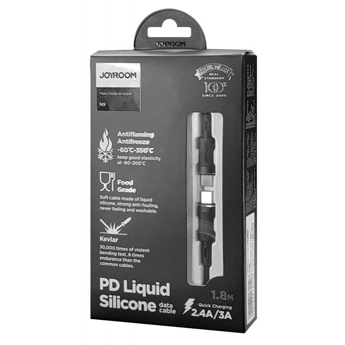 JOYROOM καλώδιο USB Type-C S-1830N9, 3A, PD, 1.8m, μαύρο | eLabstore.gr JOYROOM καλώδιο USB Type-C S-1830N9, 3A, PD, 1.8m, μαύρο | Αξεσουάρ κινητών | elabstore.gr