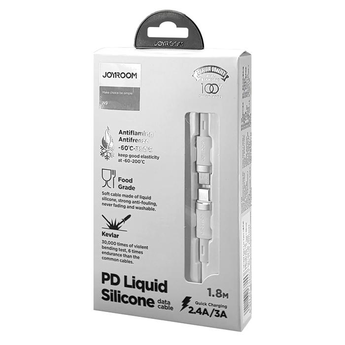 JOYROOM καλώδιο USB Type-C S-1830N9, 3A, PD, 1.8m, λευκό | eLabstore.gr JOYROOM καλώδιο USB Type-C S-1830N9, 3A, PD, 1.8m, λευκό | Αξεσουάρ κινητών | elabstore.gr