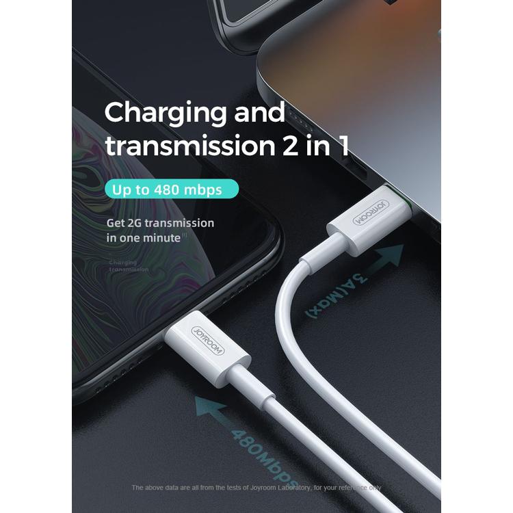 JOYROOM καλώδιο USB Type-C σε Lightning S-M421, 3A, PD, 2m, λευκό | eLabstore.gr JOYROOM καλώδιο USB Type-C σε Lightning S-M421, 3A, PD, 2m, λευκό | Αξεσουάρ κινητών | elabstore.gr