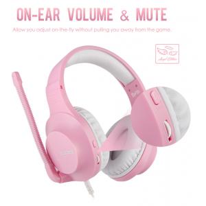SADES Gaming Headset Spirits SA-721, multiplatform, 3.5mm, ροζ | Συνοδευτικά PC | elabstore.gr