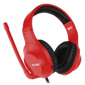 SADES Gaming Headset Spirits SA-721, multiplatform, 3.5mm, κόκκινο | Συνοδευτικά PC | elabstore.gr
