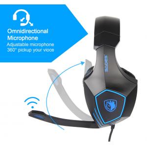 SADES gaming headset SA-819, 3.5mm, 50mm, μαύρο | Συνοδευτικά PC | elabstore.gr