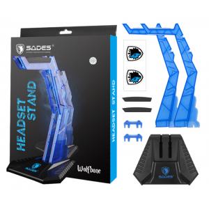SADES Stand Wolfbone D1 για headset, μπλε | Συνοδευτικά PC | elabstore.gr