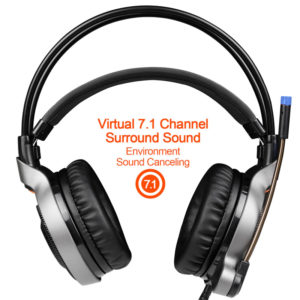 SADES gaming headset SA-R1, USB, 50mm, 7.1CH, LED, μαύρο | Συνοδευτικά PC | elabstore.gr