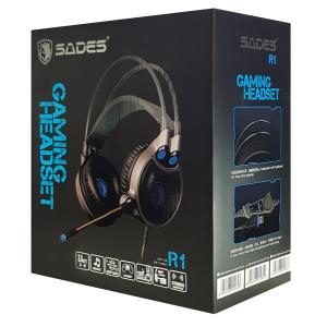 SADES gaming headset SA-R1, USB, 50mm, 7.1CH, LED, μαύρο | Συνοδευτικά PC | elabstore.gr