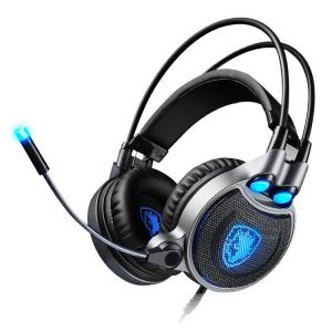 SADES gaming headset SA-R1, USB, 50mm, 7.1CH, LED, μαύρο | Συνοδευτικά PC | elabstore.gr