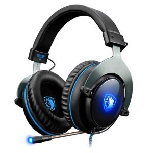 SADES gaming headset SA-R12PRO, USB, 50mm, 7.1CH, LED, μαύρο | Συνοδευτικά PC | elabstore.gr