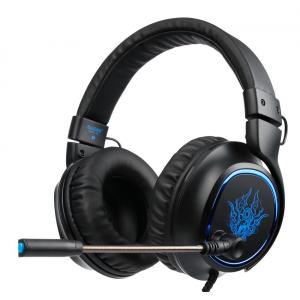 SADES gaming headset SA-R6, USB, 50mm, 7.1CH, LED, μαύρο | Συνοδευτικά PC | elabstore.gr