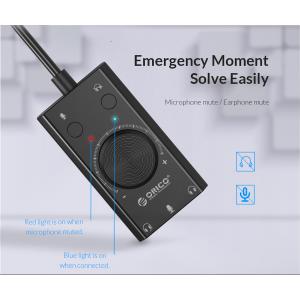 ORICO USB κάρτα ήχου SC2, USB 2.0, 3x 3.5mm, volume control, μαύρο | PC & Αναβάθμιση | elabstore.gr