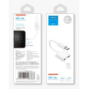 JOYROOM καλώδιο USB Type-C σε Type-C & 3.5mm SH-C1, 3A, 0.12m, λευκό | Αξεσουάρ κινητών | elabstore.gr