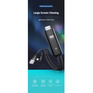 USAMS καλώδιο Lightning σε HDMI U53, με USB τροφοδοσία, 2m, μαύρο | eLabstore.gr USAMS καλώδιο Lightning σε HDMI U53, με USB τροφοδοσία, 2m, μαύρο | Αξεσουάρ κινητών | elabstore.gr