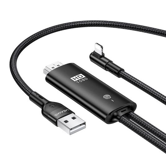 USAMS καλώδιο Lightning σε HDMI U53, με USB τροφοδοσία, 2m, μαύρο | eLabstore.gr USAMS καλώδιο Lightning σε HDMI U53, με USB τροφοδοσία, 2m, μαύρο | Αξεσουάρ κινητών | elabstore.gr
