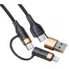 USAMS καλώδιο USB Type-C + Lightning US-SJ483, PD 3A 60W, 1.2m, μαύρο | Αξεσουάρ κινητών | elabstore.gr