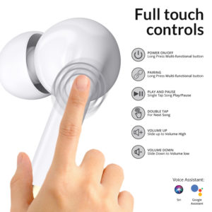 HIFUTURE earphones Smartpods 2 με θήκη φόρτισης, true wireless, λευκά | Αξεσουάρ κινητών | elabstore.gr