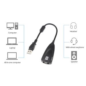 POWERTECH USB κάρτα ήχου ST16, USB2.0, 7.1, 2x 3.5mm, μαύρη | PC & Αναβάθμιση | elabstore.gr