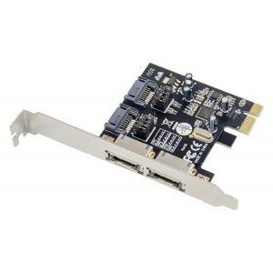 POWERTECH κάρτα επέκτασης PCIe σε 2x SATA ST51, ASM1061, low profile | PC & Αναβάθμιση | elabstore.gr