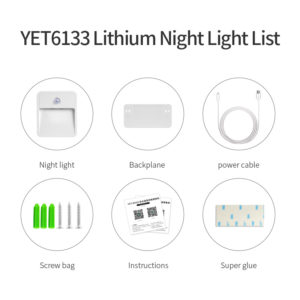 Φωτιστικό τοίχου LED YET6133, με αισθητήρα κίνησης PIR, 0.04W, λευκό | Φωτισμός | elabstore.gr