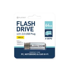 PLATINET USB 2.0 X-DEPO Flash Disk 64GB ασημί PMFE64S | eLabstore.gr PLATINET USB 2.0 X-DEPO Flash Disk 64GB ασημί PMFE64S | Περιφερειακά | elabstore.gr