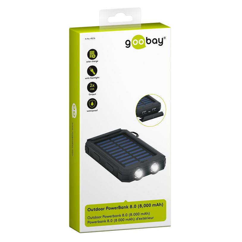 GOOBAY Power bank με φακό 49216, 8000mAh, 2x output, 2A, μαύρο | eLabstore.gr GOOBAY Power bank με φακό 49216, 8000mAh, 2x output, 2A, μαύρο | Αξεσουάρ κινητών | elabstore.gr