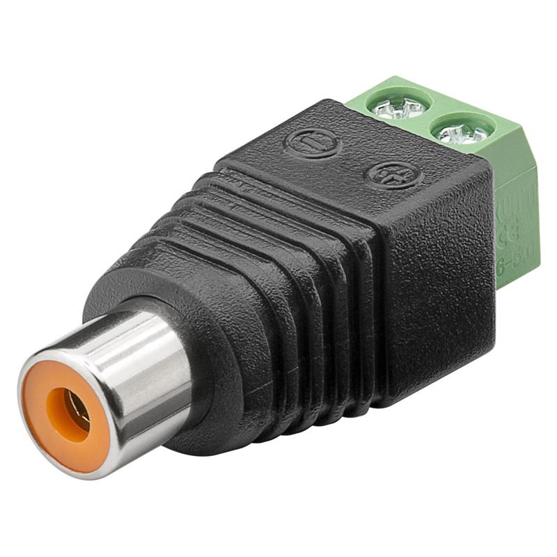 GOOBAY βύσμα RCA θηλυκό σε terminal block 2pin 76741, 10τμχ | eLabstore.gr GOOBAY βύσμα RCA θηλυκό σε terminal block 2pin 76741, 10τμχ | Κλειστό Κύκλωμα CCTV | elabstore.gr