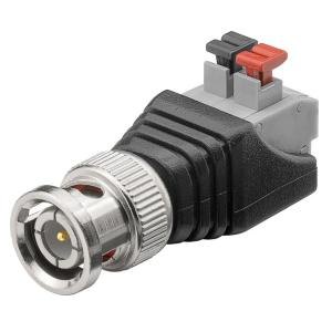 GOOBAY βύσμα BNC αρσενικό σε terminal block 2pin 76750, push-down, 10τμχ | Κλειστό Κύκλωμα CCTV | elabstore.gr