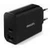 PHILIPS φορτιστής τοίχου DLP2621-12, USB & Type-C, 30W, μαύρος | eLabstore.gr PHILIPS φορτιστής τοίχου DLP2621-12, USB & Type-C, 30W, μαύρος | Αξεσουάρ κινητών | elabstore.gr