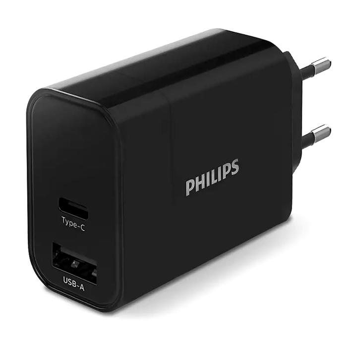 PHILIPS φορτιστής τοίχου DLP2621-12, USB & Type-C, 30W, μαύρος | eLabstore.gr PHILIPS φορτιστής τοίχου DLP2621-12, USB & Type-C, 30W, μαύρος | Αξεσουάρ κινητών | elabstore.gr