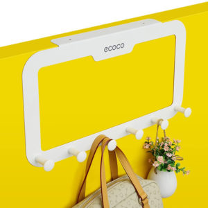 ECOCO μεταλλική κρεμάστρα πόρτας E1605, 40x22x4cm, λευκή | Οικιακές & Προσωπικές Συσκευές | elabstore.gr