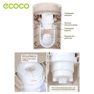 ECOCO Διανεμητής οδοντόκρεμας E1703, μπεζ | Οικιακές & Προσωπικές Συσκευές | elabstore.gr