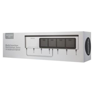 ECOCO πολυχρηστική βάση τοίχου για κουζίνα E1705, 50x13x12cm, μαύρη | eLabstore.gr