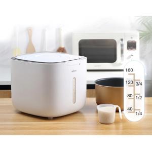 ECOCO δοχείο αποθήκευσης ρυζιού E2029, 5kg, λευκό-γκρι | Οικιακές & Προσωπικές Συσκευές | elabstore.gr