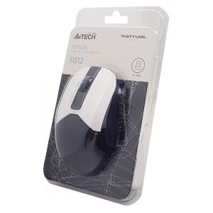 A4TECH ασύρματο ποντίκι Fstyler FG12, 1200DPI, 3 πλήκτρα, λευκό-μαύρο | Συνοδευτικά PC | elabstore.gr