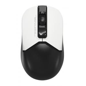 A4TECH ασύρματο ποντίκι Fstyler FG12, 1200DPI, 3 πλήκτρα, λευκό-μαύρο | Συνοδευτικά PC | elabstore.gr